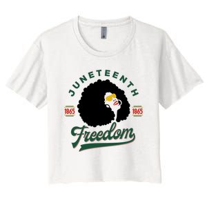 Juneteenth Celebrating Black Freedom 1865 African American Women's Crop Top Tee