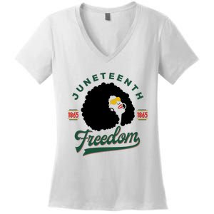 Juneteenth Celebrating Black Freedom 1865 African American Women's V-Neck T-Shirt