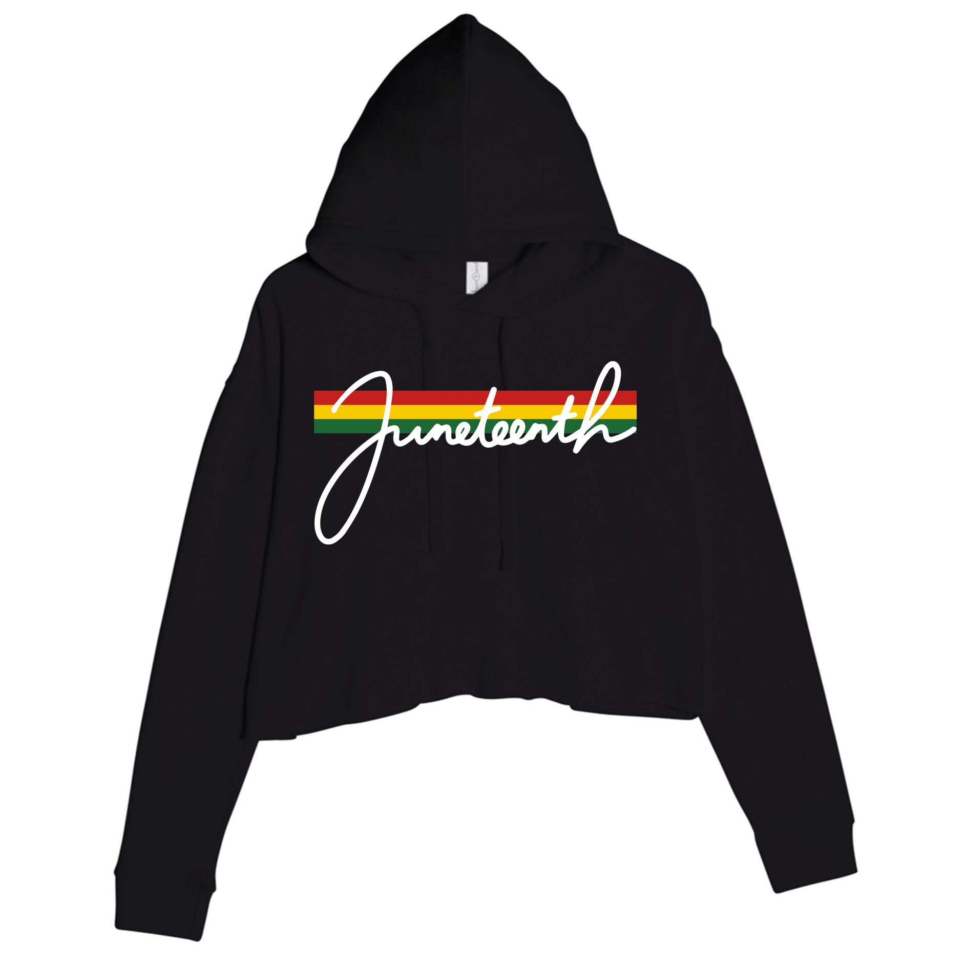 Juneteenth Cool Black History Crop Fleece Hoodie