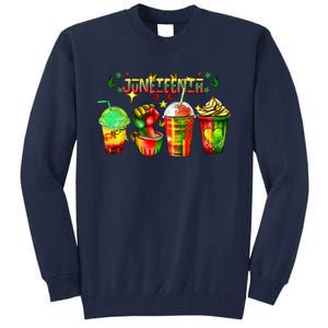 Juneteenth Coffee Black Lives Matter Tall Sweatshirt