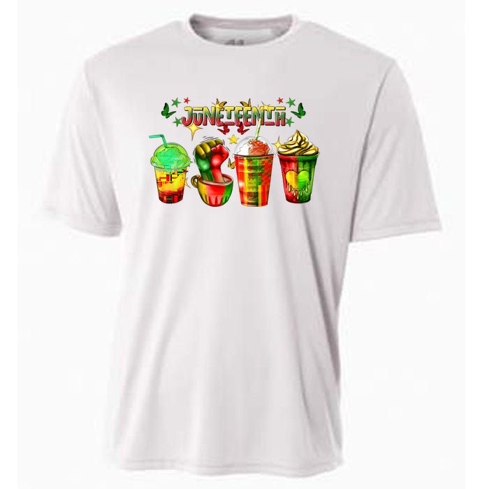 Juneteenth Coffee Black Lives Matter Cooling Performance Crew T-Shirt