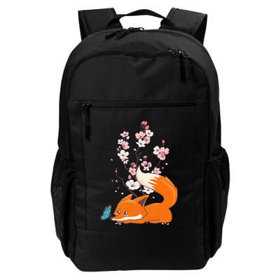 Japanese Cherry Blossom Flower Sakura Kawaii Fox Backpack