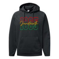 Juneteenth Celebrate Black Freedom 1865 History Month Performance Fleece Hoodie