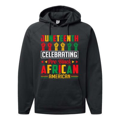 Juneteenth Celebrating Black Freedom 1865 African American Performance Fleece Hoodie