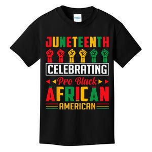 Juneteenth Celebrating Black Freedom 1865 African American Kids T-Shirt