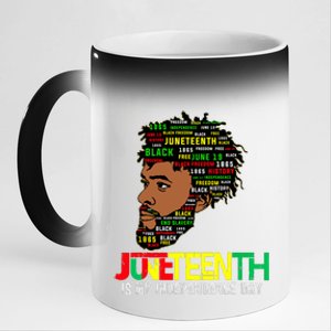 Juneteenth Celebrating Black Freedom African American 1865 11oz Black Color Changing Mug