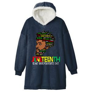 Juneteenth Celebrating Black Freedom African American 1865 Hooded Wearable Blanket