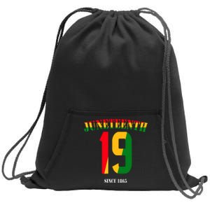 Juneteenth Cool Black History June 19 2024 Awesome Flag Sweatshirt Cinch Pack Bag