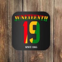 Juneteenth Cool Black History June 19 2024 Awesome Flag Coaster