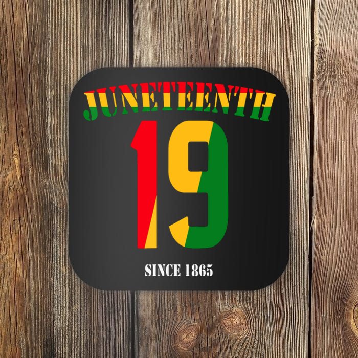 Juneteenth Cool Black History June 19 2024 Awesome Flag Coaster