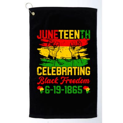 Juneteenth Celebrating Black African American Freedom Day Gift Platinum Collection Golf Towel