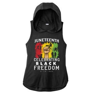 Juneteenth Celebrating Black Freedom 1865 Ladies PosiCharge Tri-Blend Wicking Draft Hoodie Tank