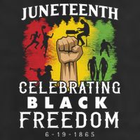 Juneteenth Celebrating Black Freedom 1865 7 Panel Mesh Trucker Snapback Hat