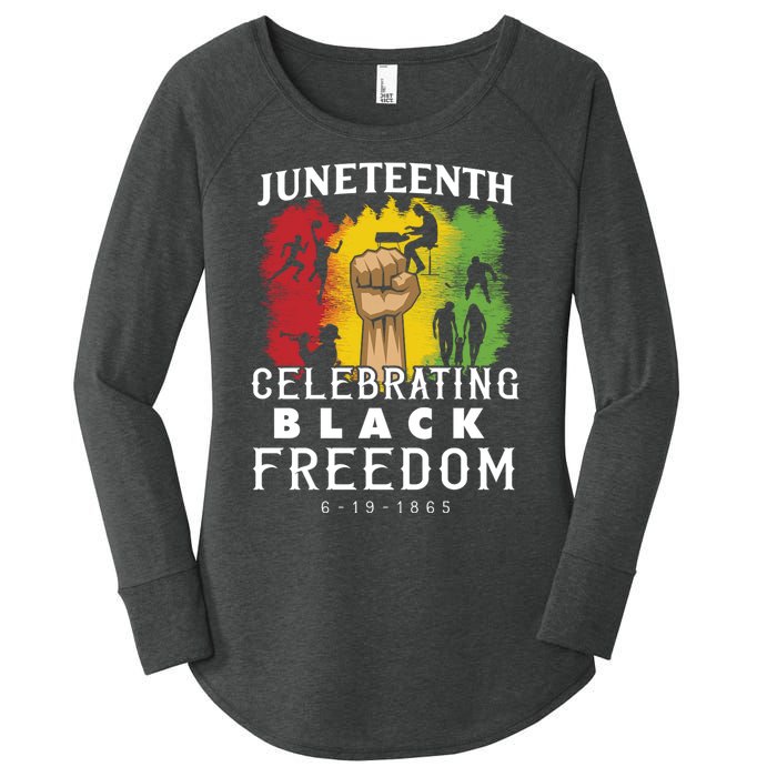 Juneteenth Celebrating Black Freedom 1865 Women's Perfect Tri Tunic Long Sleeve Shirt