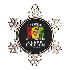 Juneteenth Celebrating Black Freedom 1865 Metallic Star Ornament