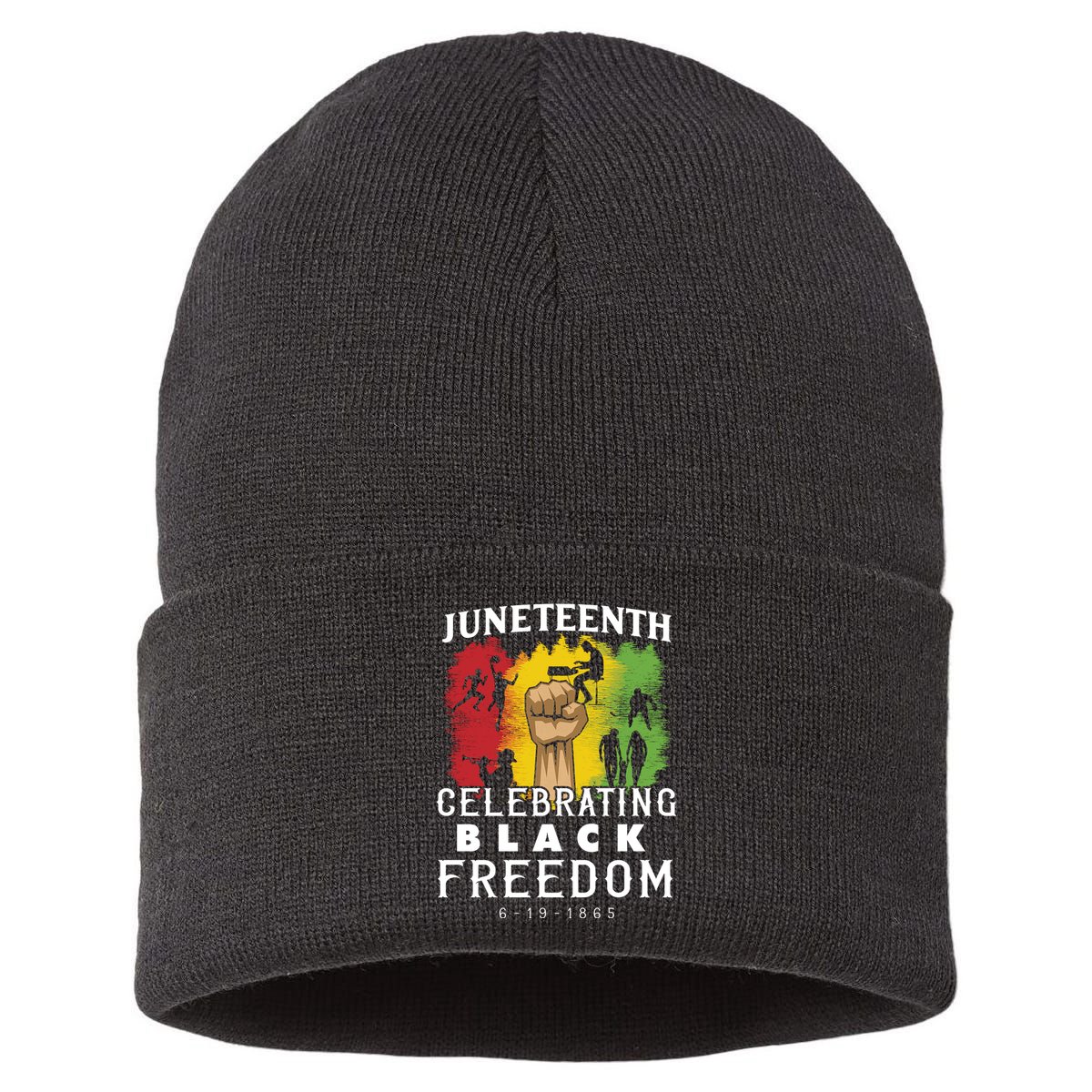 Juneteenth Celebrating Black Freedom 1865 Sustainable Knit Beanie
