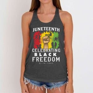 Juneteenth Celebrating Black Freedom 1865 Women's Knotted Racerback Tank