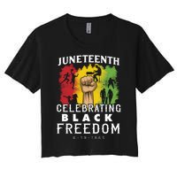 Juneteenth Celebrating Black Freedom 1865 Women's Crop Top Tee