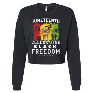 Juneteenth Celebrating Black Freedom 1865 Cropped Pullover Crew