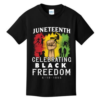 Juneteenth Celebrating Black Freedom 1865 Kids T-Shirt
