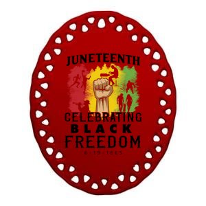 Juneteenth Celebrating Black Freedom 1865 Ceramic Oval Ornament