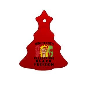 Juneteenth Celebrating Black Freedom 1865 Ceramic Tree Ornament