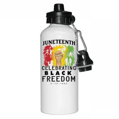 Juneteenth Celebrating Black Freedom 1865 Aluminum Water Bottle 