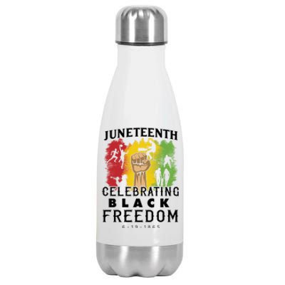 Juneteenth Celebrating Black Freedom 1865 Stainless Steel Insulated Water Bottle