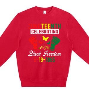 Juneteenth Celebrating Black Freedom 1865 African American Premium Crewneck Sweatshirt