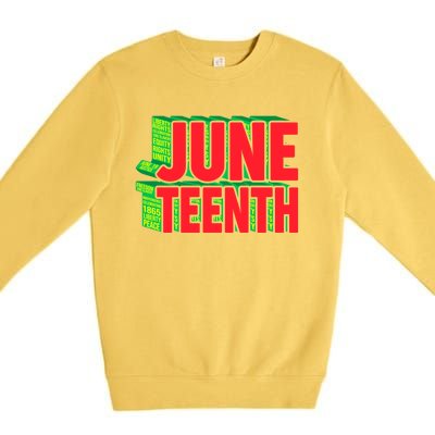 Juneteenth Celebrate Black Slave Freedom Gift Premium Crewneck Sweatshirt