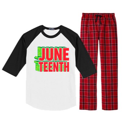 Juneteenth Celebrate Black Slave Freedom Gift Raglan Sleeve Pajama Set