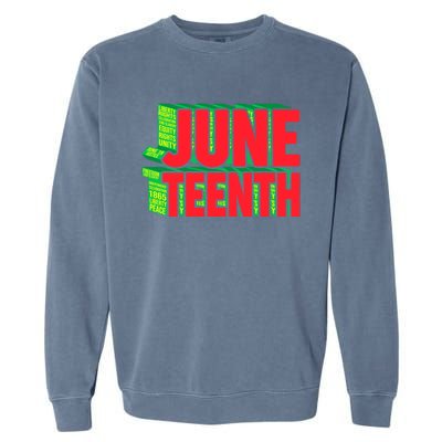 Juneteenth Celebrate Black Slave Freedom Gift Garment-Dyed Sweatshirt