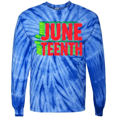 Juneteenth Celebrate Black Slave Freedom Gift Tie-Dye Long Sleeve Shirt