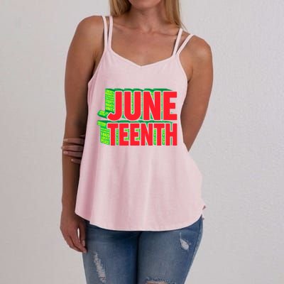 Juneteenth Celebrate Black Slave Freedom Gift Women's Strappy Tank