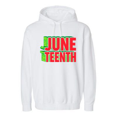 Juneteenth Celebrate Black Slave Freedom Gift Garment-Dyed Fleece Hoodie