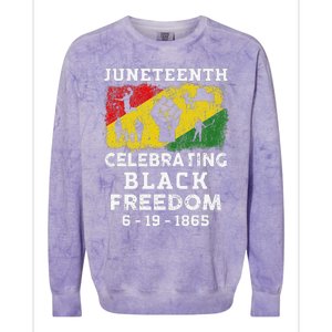 Juneteenth Celebrate Black Freedom 1865 African American Colorblast Crewneck Sweatshirt