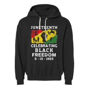 Juneteenth Celebrate Black Freedom 1865 African American Garment-Dyed Fleece Hoodie