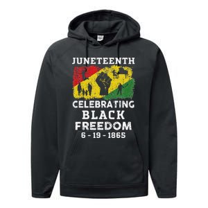 Juneteenth Celebrate Black Freedom 1865 African American Performance Fleece Hoodie