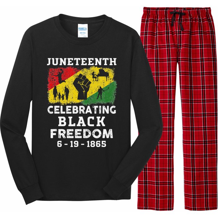 Juneteenth Celebrate Black Freedom 1865 African American Long Sleeve Pajama Set