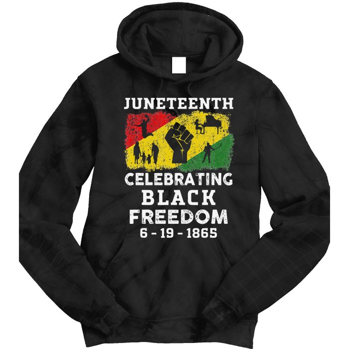 Juneteenth Celebrate Black Freedom 1865 African American Tie Dye Hoodie