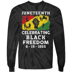 Juneteenth Celebrate Black Freedom 1865 African American Tie-Dye Long Sleeve Shirt