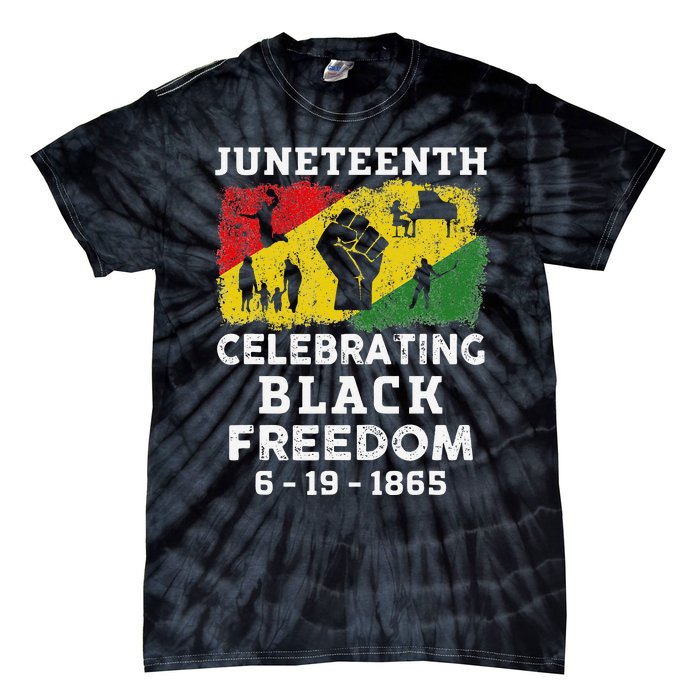 Juneteenth Celebrate Black Freedom 1865 African American Tie-Dye T-Shirt