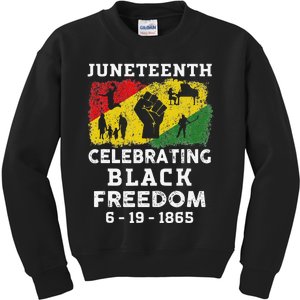 Juneteenth Celebrate Black Freedom 1865 African American Kids Sweatshirt