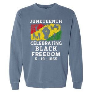 Juneteenth Celebrate Black Freedom 1865 African American Garment-Dyed Sweatshirt