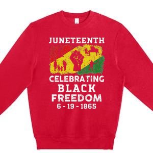 Juneteenth Celebrate Black Freedom 1865 African American Premium Crewneck Sweatshirt