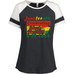 Junenth Celebrating Black Freedom 6191865 Junenth Gift Enza Ladies Jersey Colorblock Tee