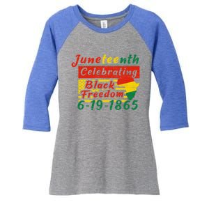 Junenth Celebrating Black Freedom 6191865 Junenth Gift Women's Tri-Blend 3/4-Sleeve Raglan Shirt