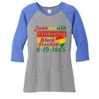 Junenth Celebrating Black Freedom 6191865 Junenth Gift Women's Tri-Blend 3/4-Sleeve Raglan Shirt