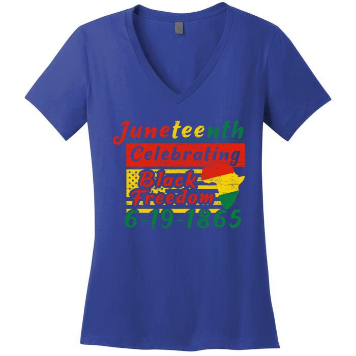 Junenth Celebrating Black Freedom 6191865 Junenth Gift Women's V-Neck T-Shirt