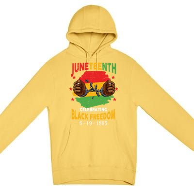 Junenth Celebrate Black Freedom Day Funny Gift Premium Pullover Hoodie